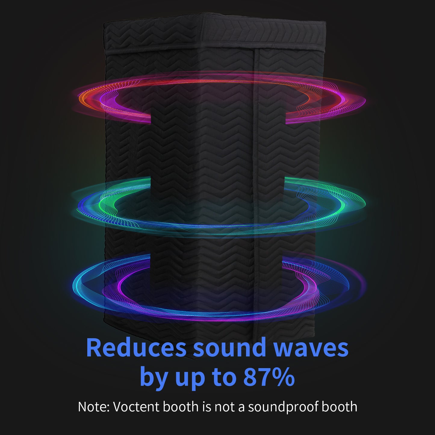Voctent Portable Vocal Recording Booth – Studio-Grade Echo-Free Sound Booth - ZIGZAG BLACK & WHITE