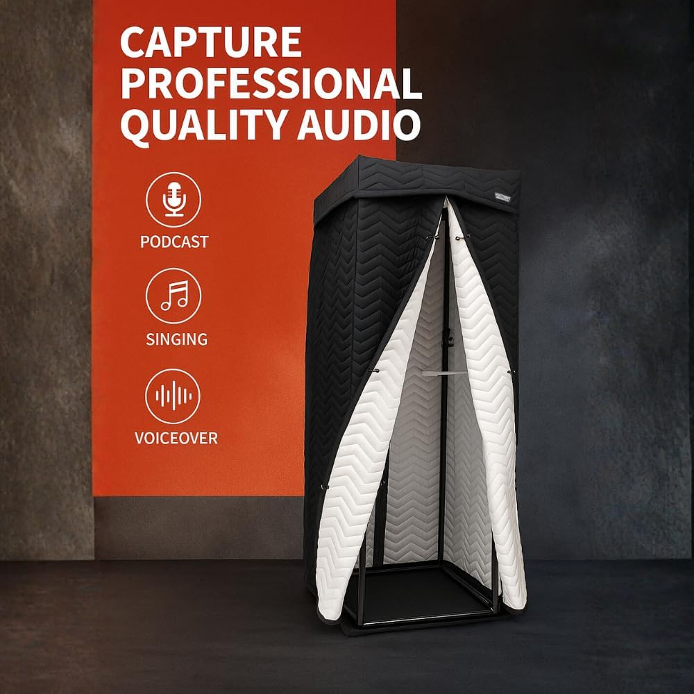 Portable Recording Booth for Home Studio, Vocal Booth for Voiceover