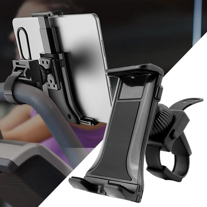 Mount, Tablet Holder with Anti-Slip Pole Clamp Belt, Adjustable Tablet Mount for Vocal Booth, Microphone Stand, Treadmill, Fits Up to 13" Tabs