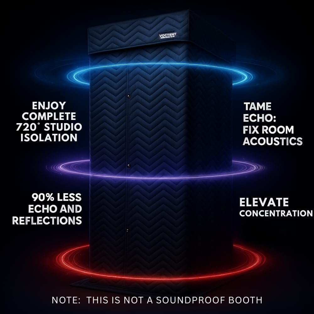 Portable Recording Booth for Home Studio, Vocal Booth for Voiceover