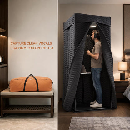 Portable Vocal Booth for Recording, Sound Booth for Home Studio