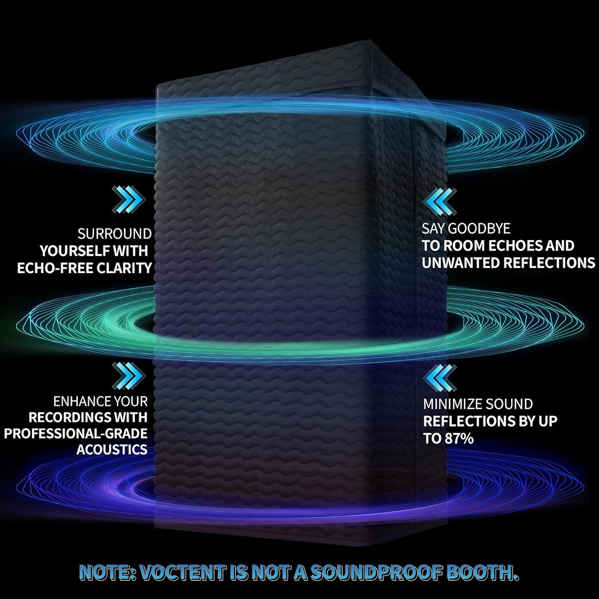 Portable Vocal Booth for Recording, Sound Booth for Home Studio