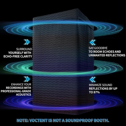 Portable Vocal Booth for Recording, Sound Booth for Home Studio