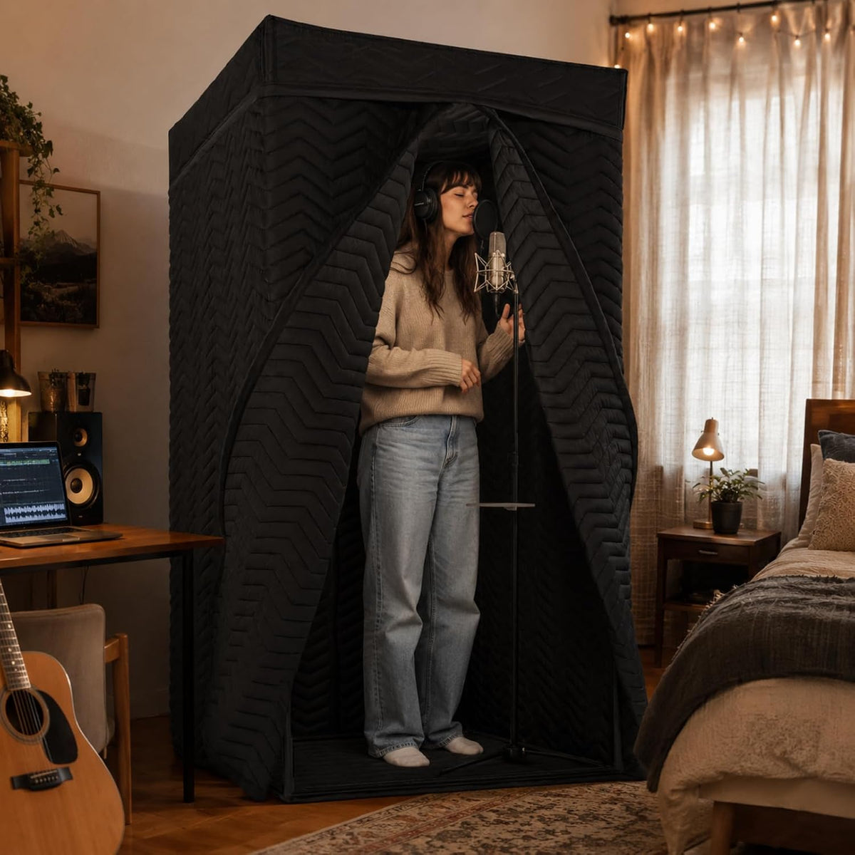 Portable Vocal Booth for Recording, Sound Booth for Home Studio