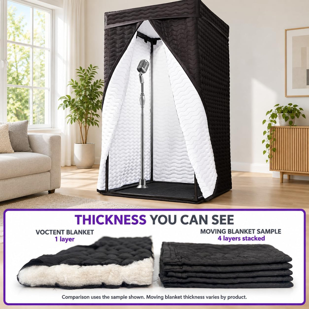Portable Vocal Booth for Recording, Sound Booth for Home Studio