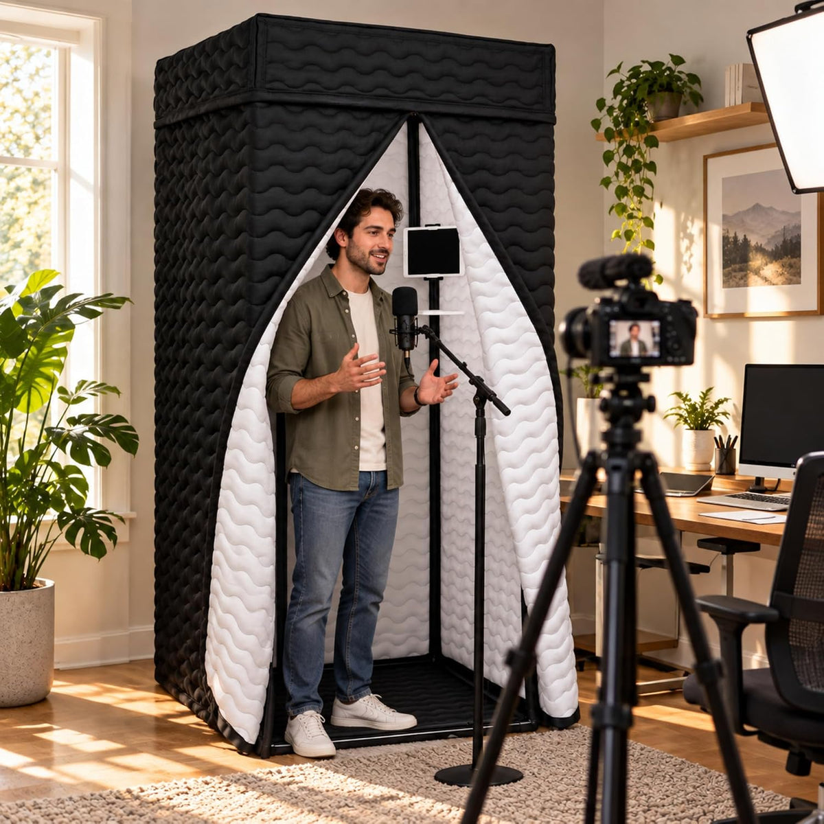 Portable Vocal Booth for Recording, Sound Booth for Home Studio