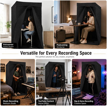 Portable Vocal Booth for Recording, Sound Booth for Home Studio