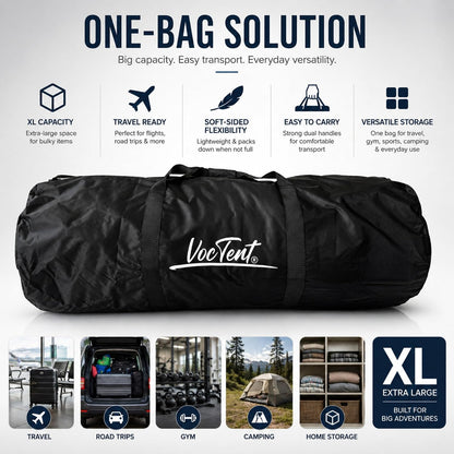 Extra Large Duffle Bag, 195L, XL Heavy Duty Travel Bag