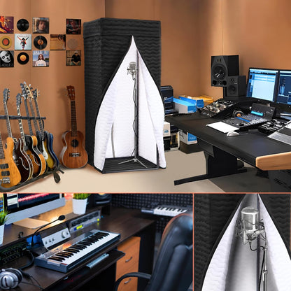 Portable Vocal Booth for Recording, Sound Booth for Home Studio