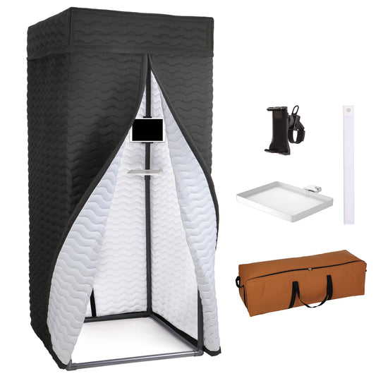 Voctent Portable Vocal Booth - Echo-Free Studio-Quality Recording for Voice Overs , Podcast & Music, Home Studio Sound Booth with Travel bag