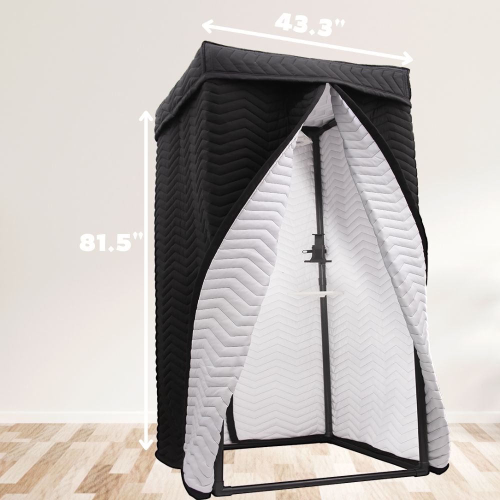 Voctent Portable Vocal Recording Booth – Studio-Grade Echo-Free Sound Booth - ZIGZAG BLACK & WHITE